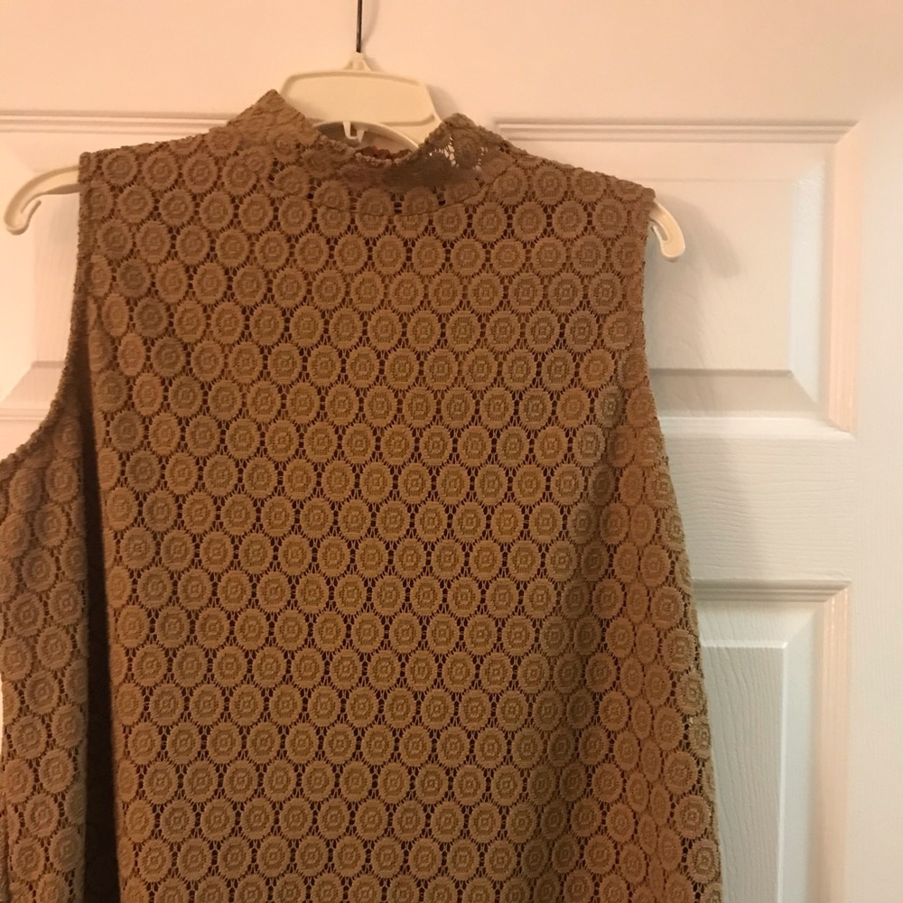Lace mock-neck top
